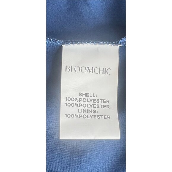 Bloomchic Plus Size 3X Blue Lace & Chiffon Maxi Dress With Flutter Sleeves - Picture 10 of 12